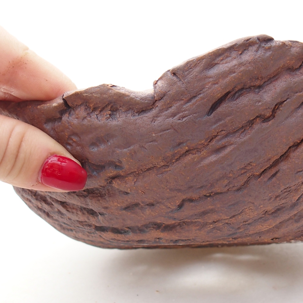 Keramikschale 19 x 17 x 7 cm , Farbe braun