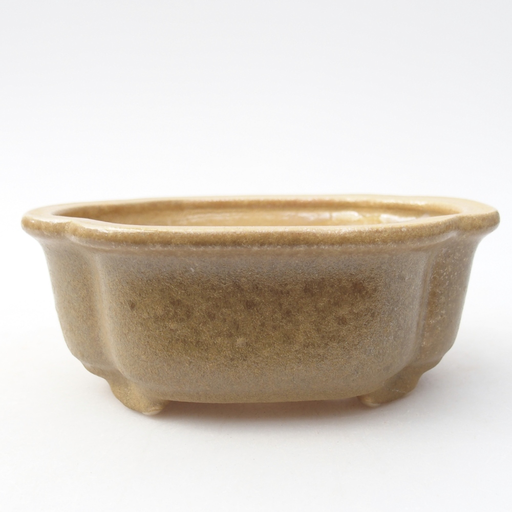 Bonsaischale aus Keramik 13 x 10 x 5 cm, Farbe beige