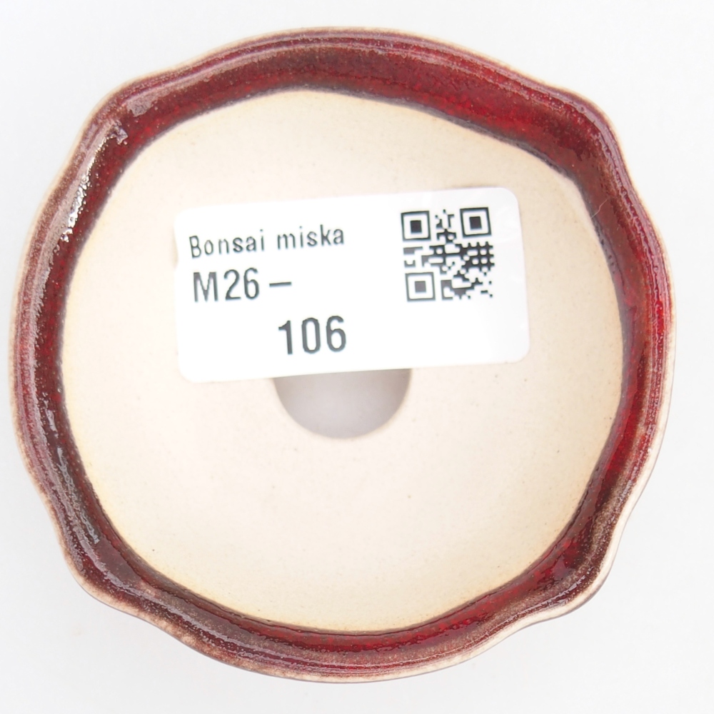 Mini-Bonsaischale 6,5 x 6,5 x 3 cm, Farbe rot