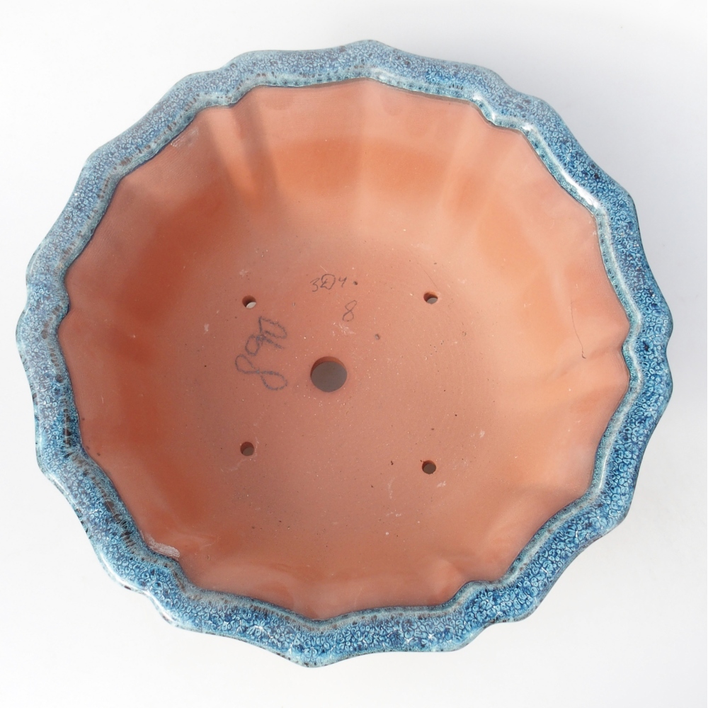 Schale 30,5 x 30,5 x 11,5 cm blau-weiß