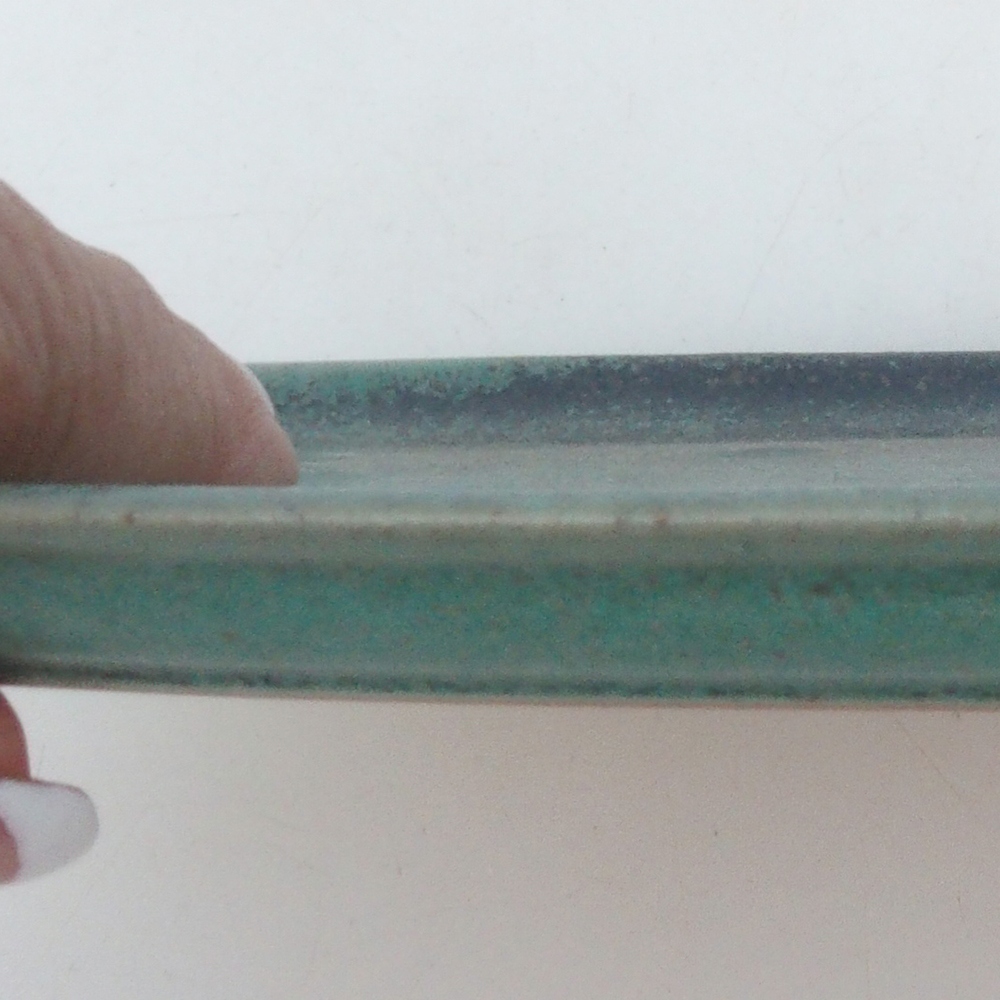 Keramikschale H15 -25 x 15 x 1 cm - grün