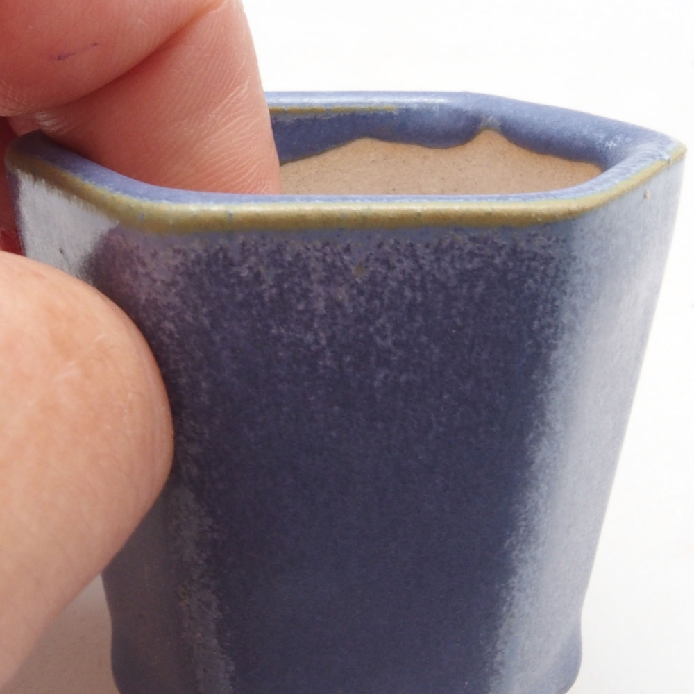 Mini-Bonsaischale 5 x 4,5 x 5 cm, Farbe blau