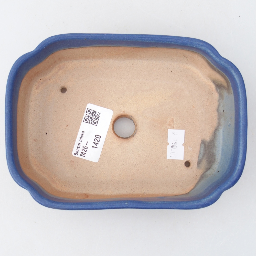 Bonsaischale aus Keramik 16 x 11,5 x 4 cm, Farbe blau