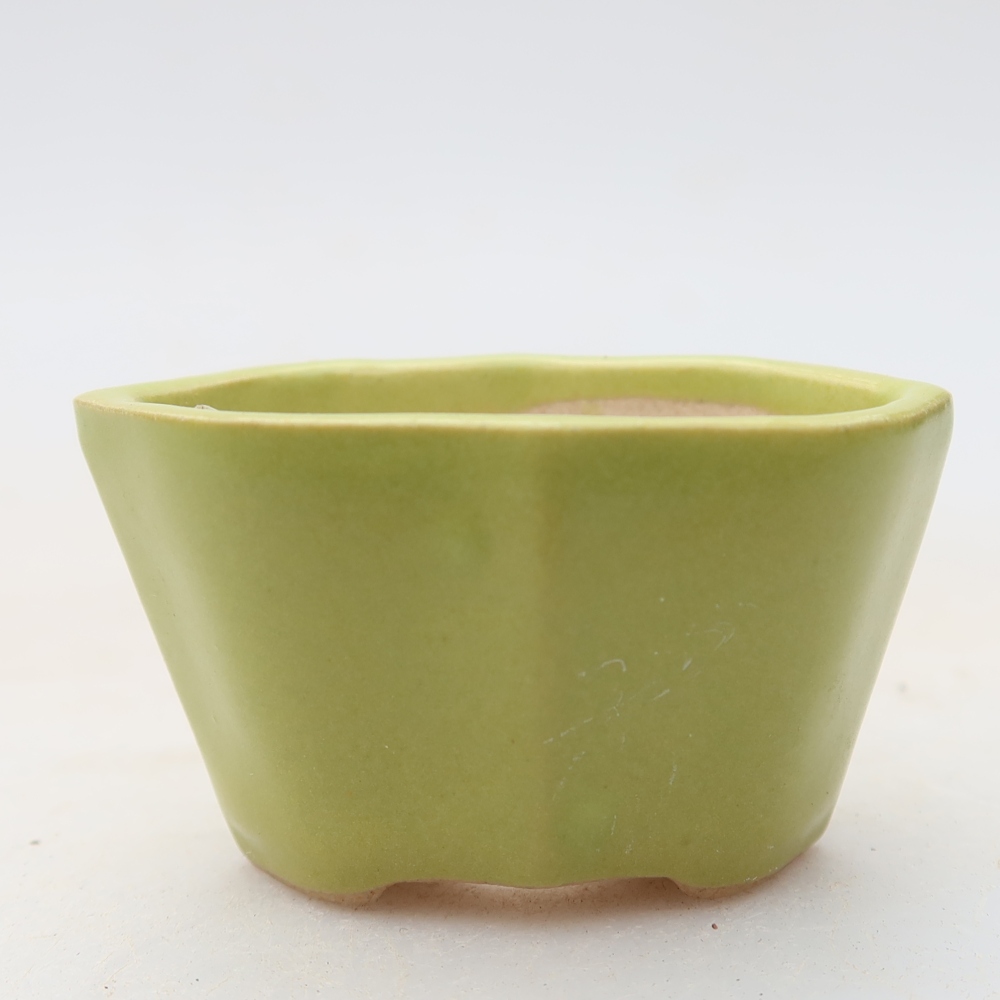 Keramik-Bonsai-Schale, 4,5 × 3 × 2,5 cm, Farbe: grün
