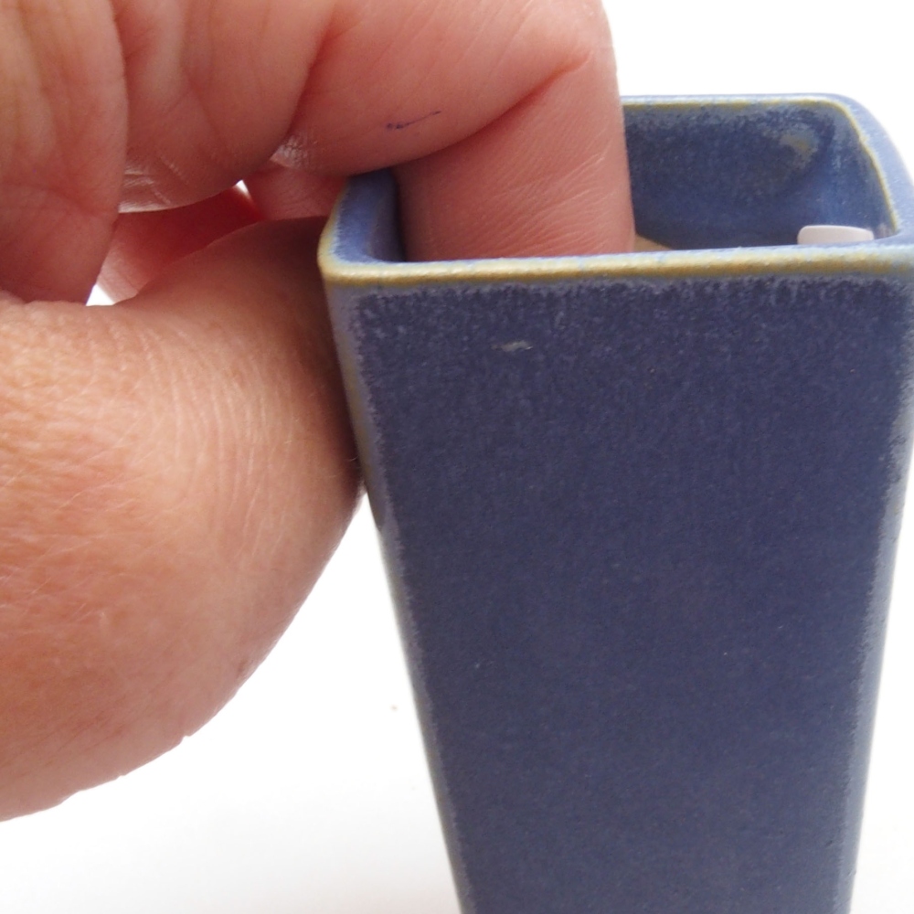 Mini-Bonsaischale 4 x 4 x 8,5 cm, Farbe blau