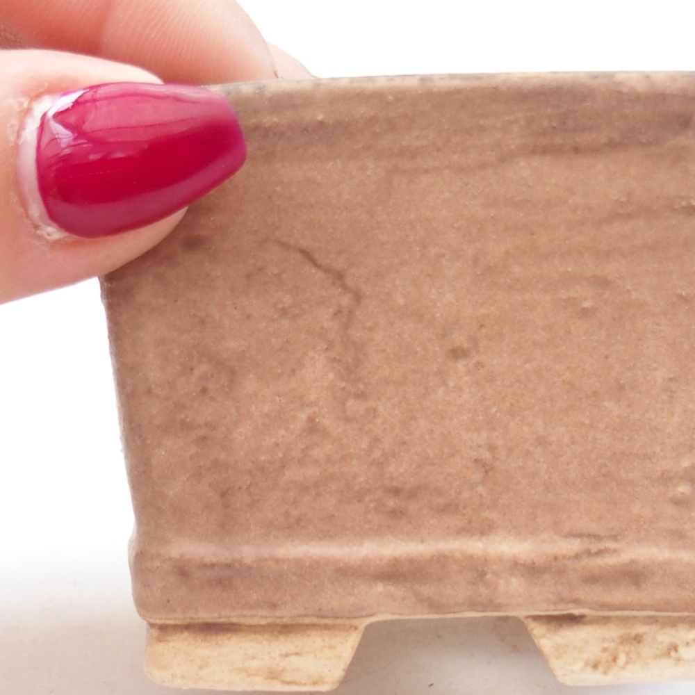 Bonsaischale aus Keramik 6 x 6 x 4,5 cm, rosa