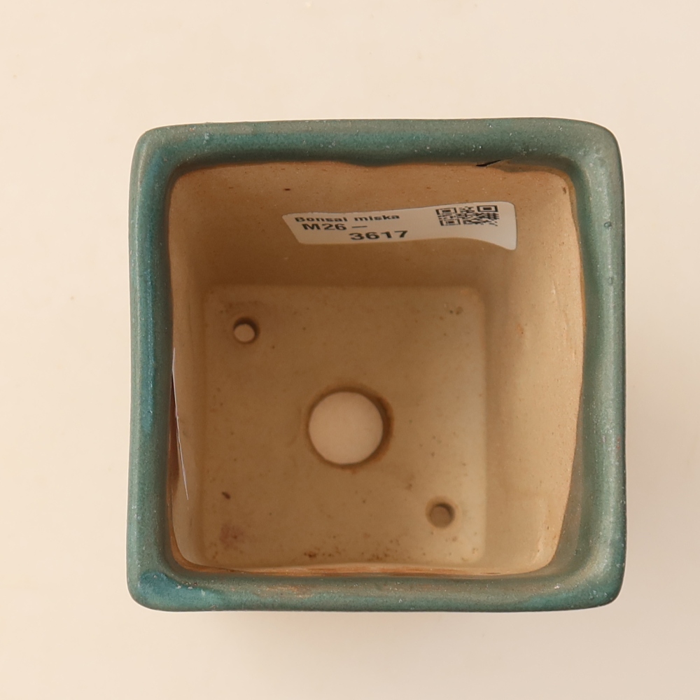Keramik-Bonsai-Schale 7,5 x 7,5 x 10 cm, Farbe: Blau