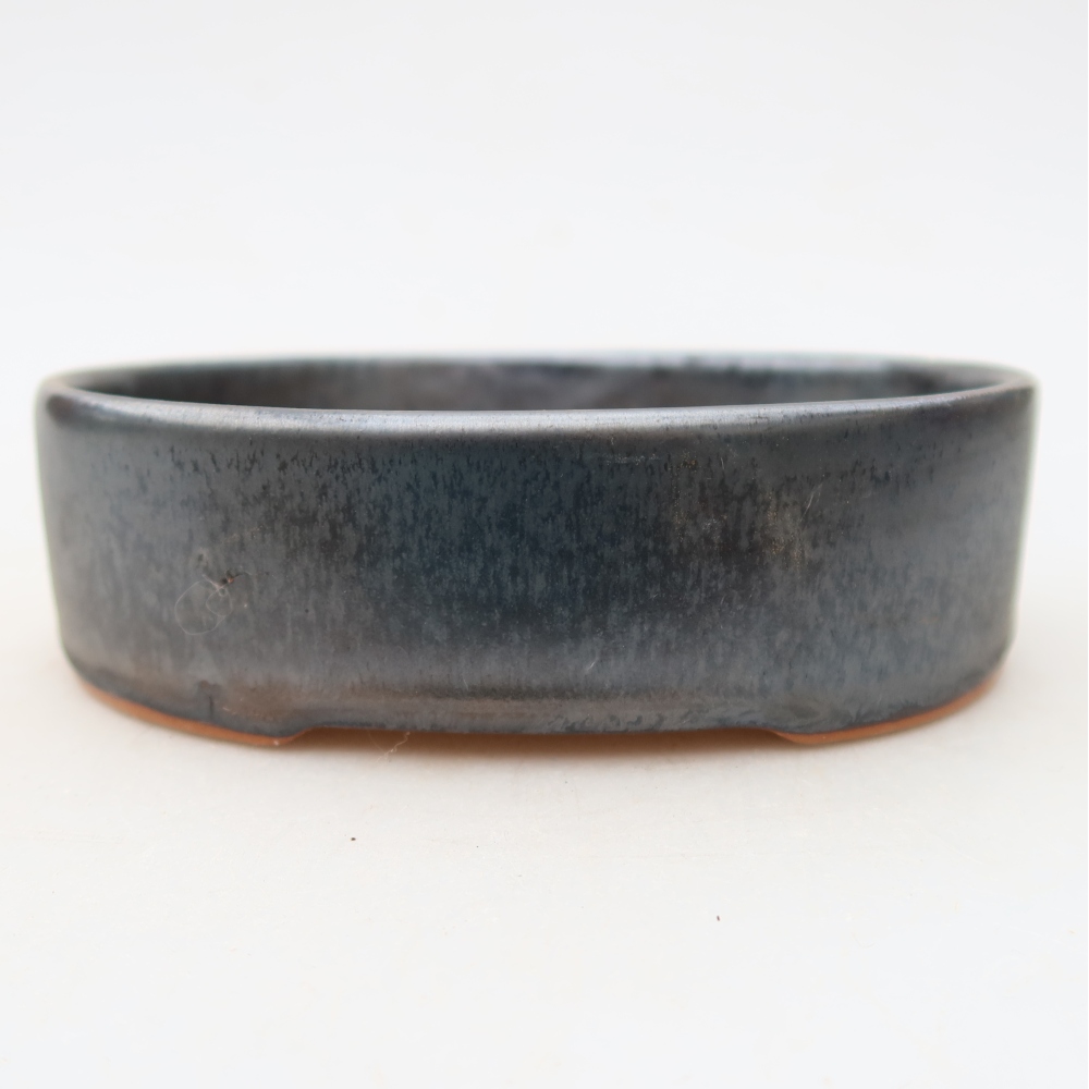 Keramik-Bonsai-Schale, 13 x 10 x 3,5 cm, Farbe: Grau