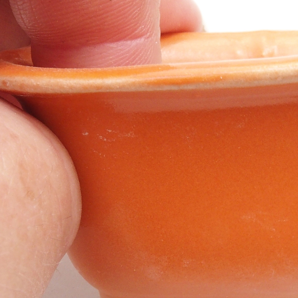 Mini-Bonsaischale 7 x 6 x 3,5 cm, orange