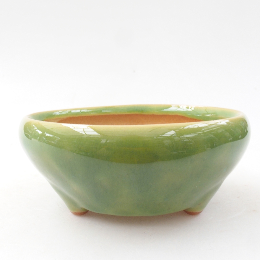 Bonsaischale aus Keramik 11 x 11 x 5 cm, grün