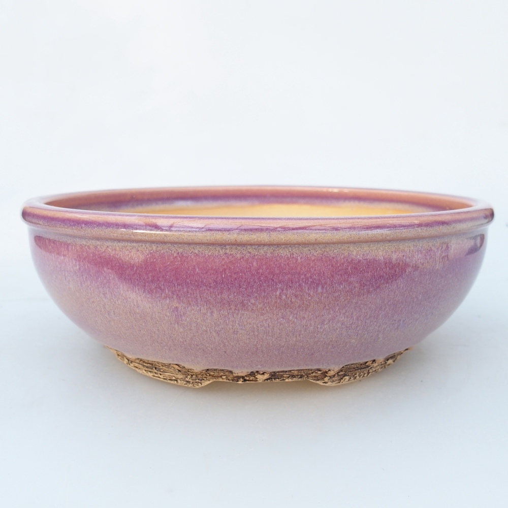 Bonsaischale aus Keramik 20,5 x 20,5 x 6,5 cm, Farbe lila