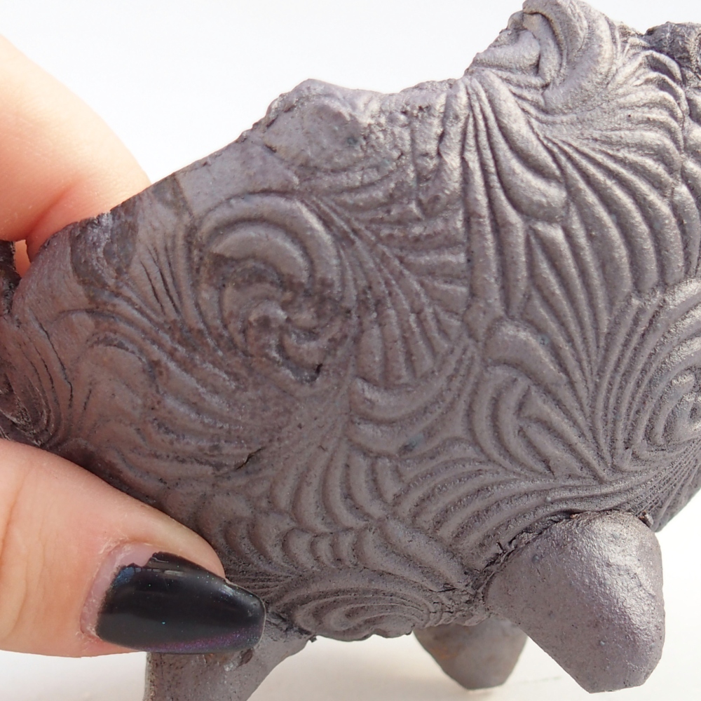 Keramikschale 10 x 9 x 7 cm , Metallic-Farbe