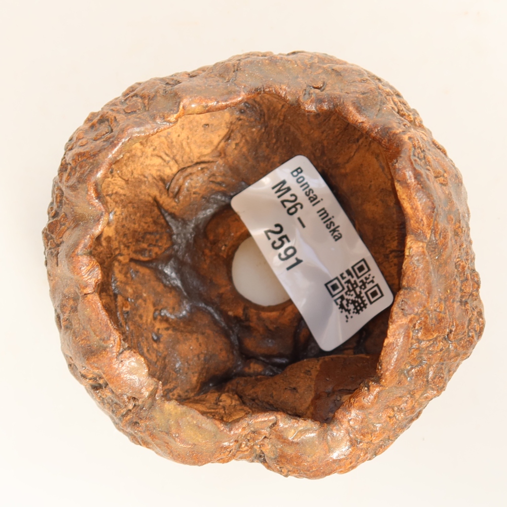 Keramikschale  7 x 7 x 5,5 cm, Farbe: braun
