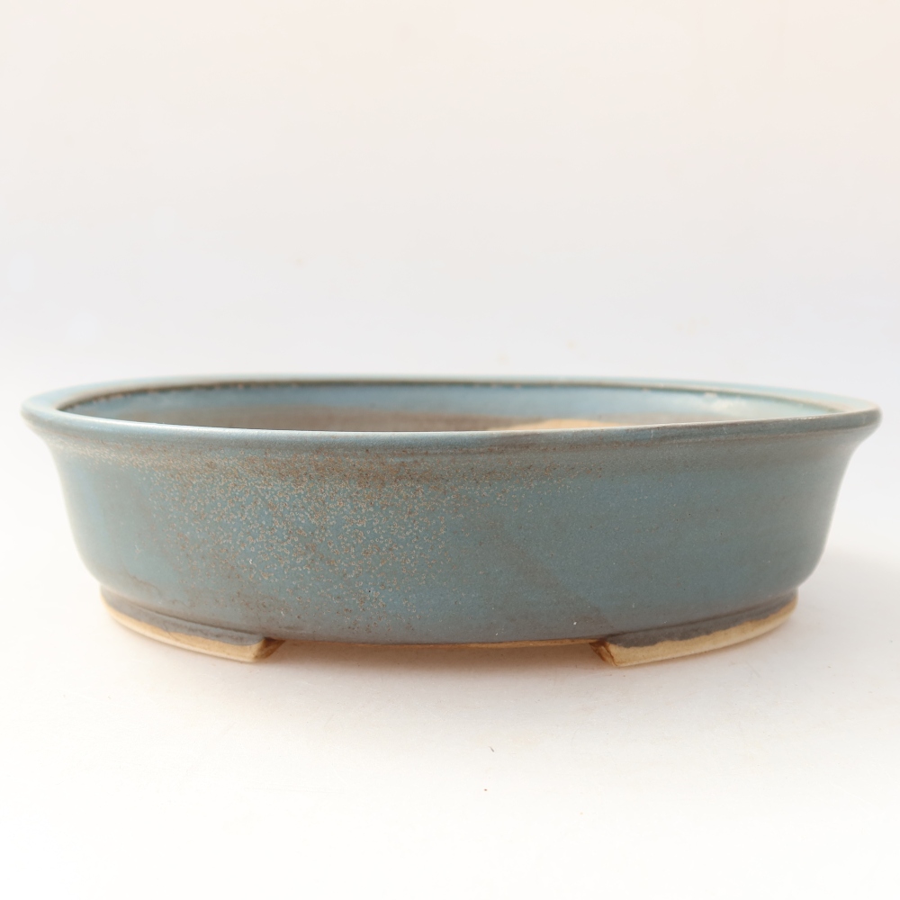 Bonsaischale aus Keramik 21 x 19 x 5 cm, Farbe blau