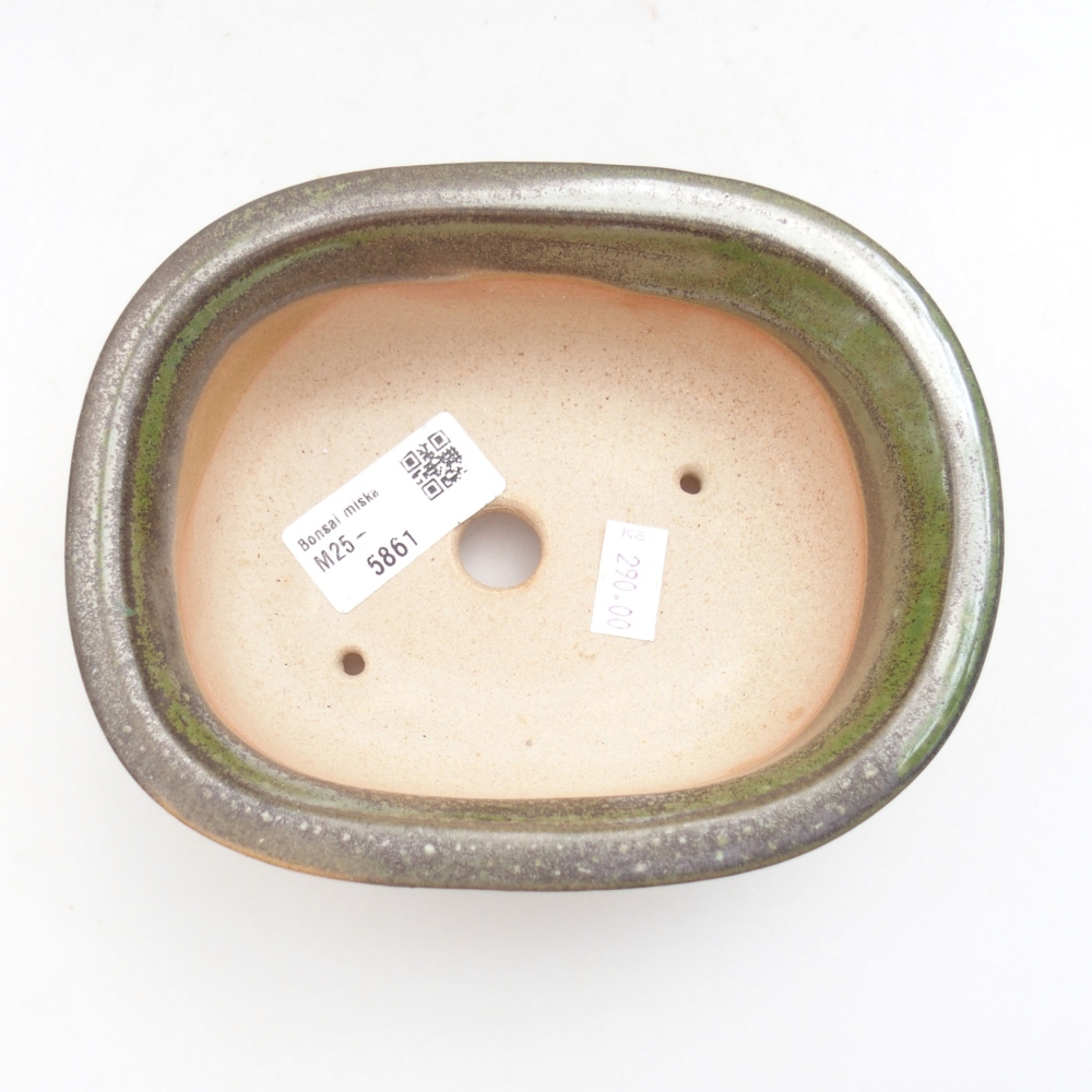 Bonsaischale aus Keramik 15,5 x 12 x 6 cm, grün