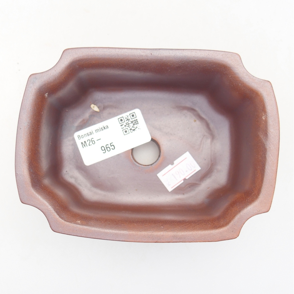 Bonsaischale aus Keramik 12 x 9 x 5 cm, metallfarben