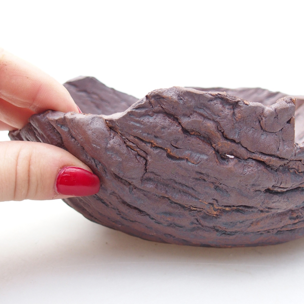 Keramikschale 19 x 17 x 7 cm , Farbe braun