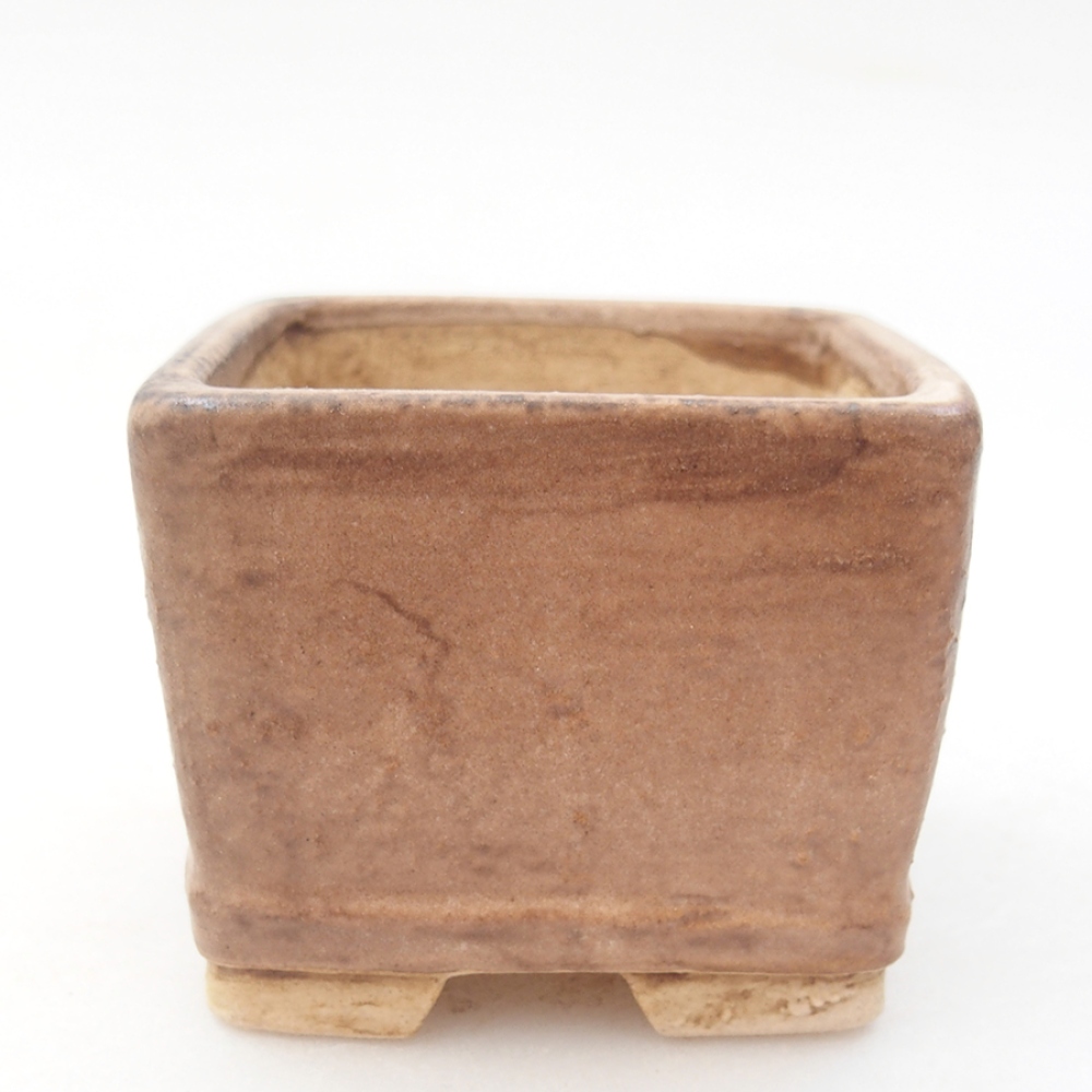 Bonsaischale aus Keramik 6 x 6 x 4,5 cm, rosa