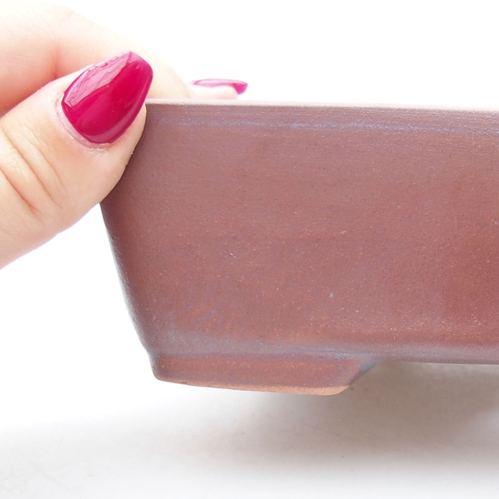 Bonsaischale aus Keramik 18 x 13,5 x 5 cm, metallfarben