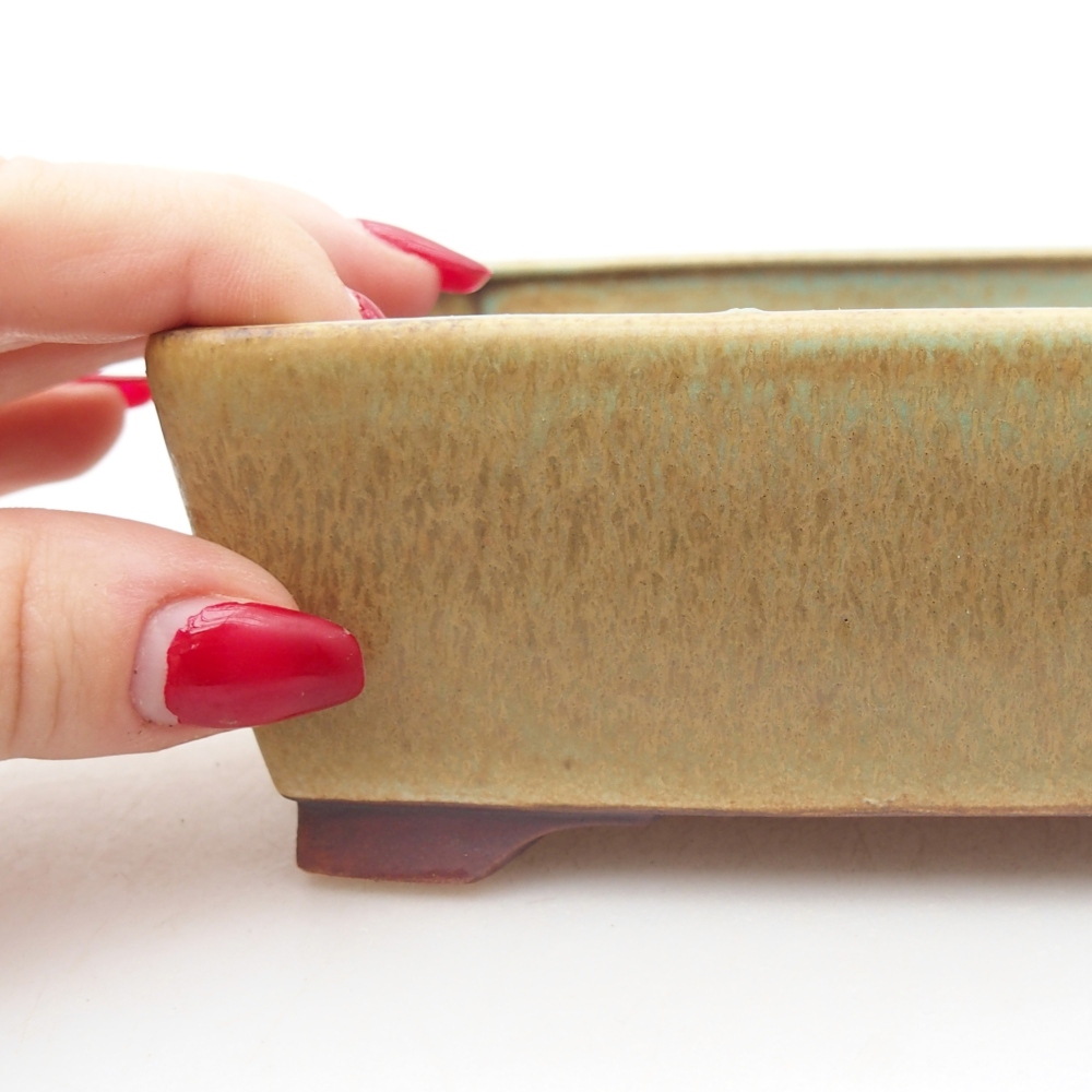 Bonsaischale aus Keramik 15 x 12 x 5 cm, grün