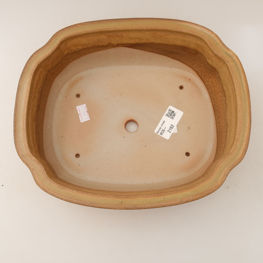 Keramik-Bonsai-Schale 24,5 x 21 x 7,5 cm, Farbe: Beige