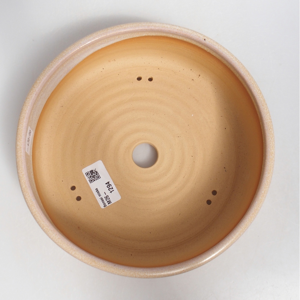 Bonsaischale aus Keramik 20,5 x 20,5 x 6 cm, Farbe beige