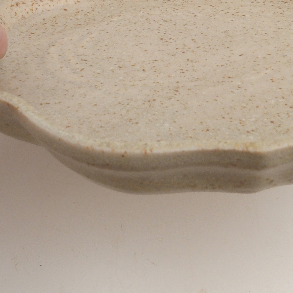 Keramikschale H06 - 14 x 14 x 1,5 cm - beige