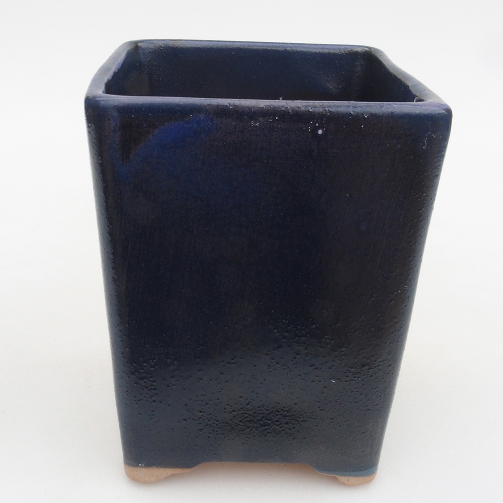 Bonsaischale aus Keramik 8,5 x 8,5 x 10,5 cm, Farbe blau