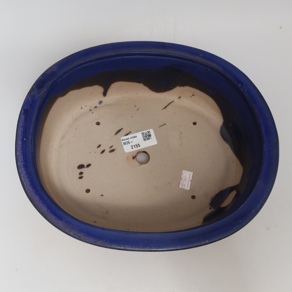 Bonsaischale aus Keramik 26 x 22 x 8 cm, Farbe blau