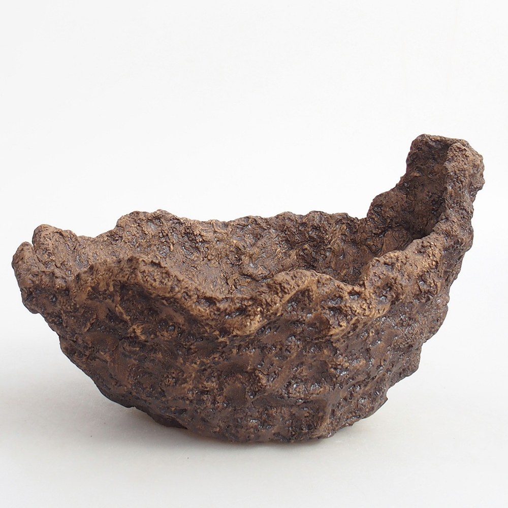 Keramikschale 19 x 15 x 14 cm , Farbe braun