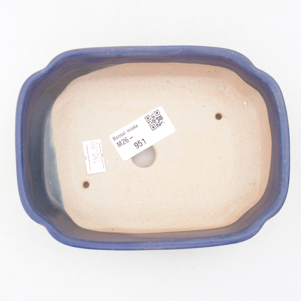 Bonsaischale aus Keramik 15,5 x 11,5 x 4 cm, Farbe blau