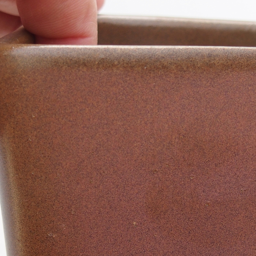 Bonsaischale aus Keramik 7,5 x 7,5 x 10,5 cm, braun