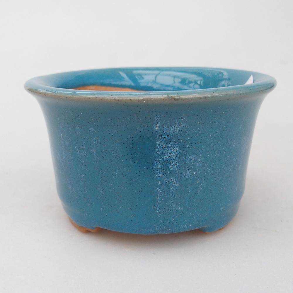 Bonsaischale aus Keramik 9 x 9 x 5 cm, Farbe blau