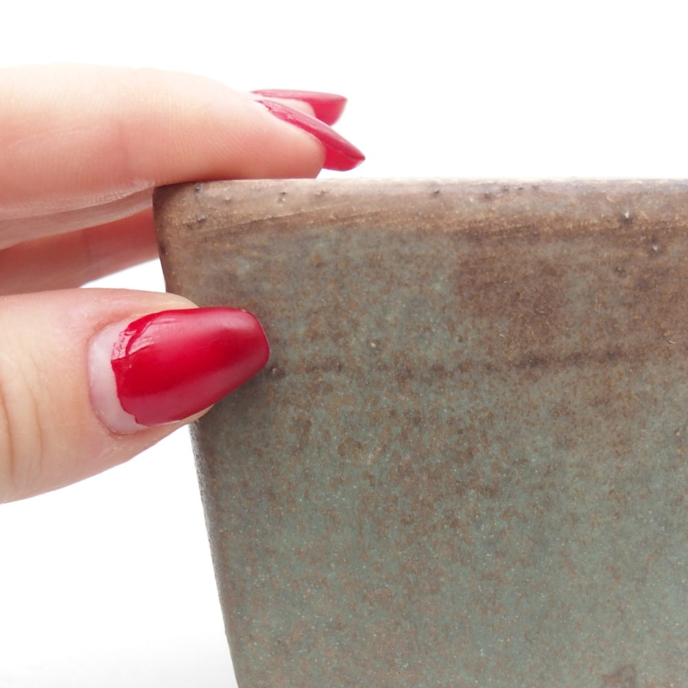 Bonsaischale aus Keramik 7,5 x 7,5 x 7,5 cm, grün