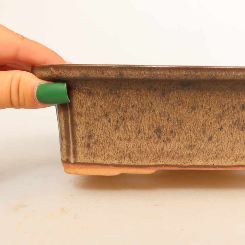 Keramikschale  20 x 15,5 x 5,5 cm, Farbe: braun