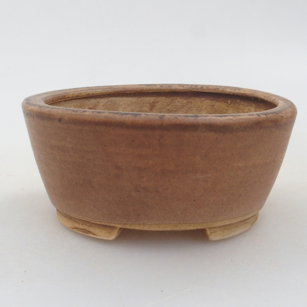Bonsaischale aus Keramik 10 x 8,5 x 4 cm, braun