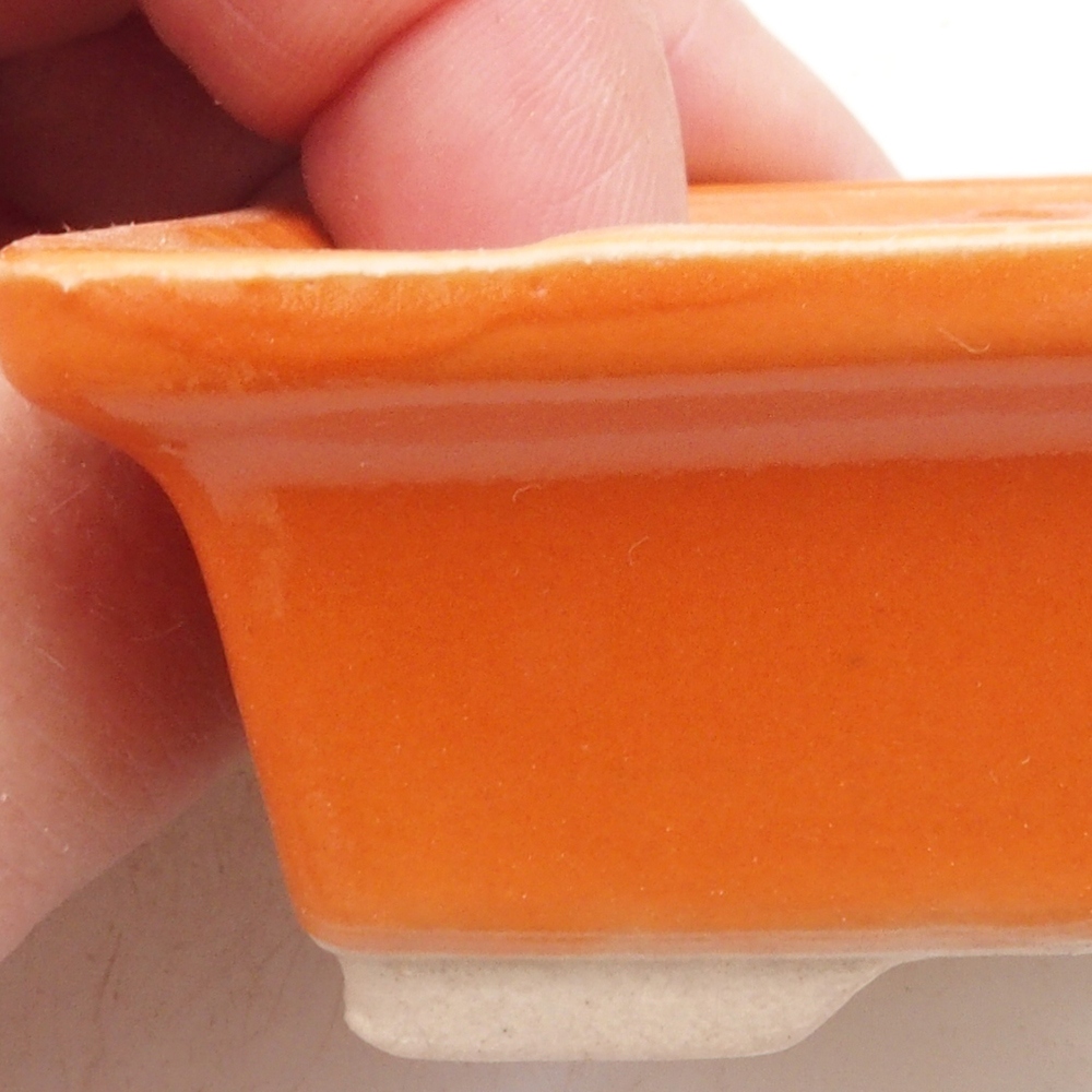 Mini-Bonsaischale 7,5 x 6 x 2,5 cm, orange