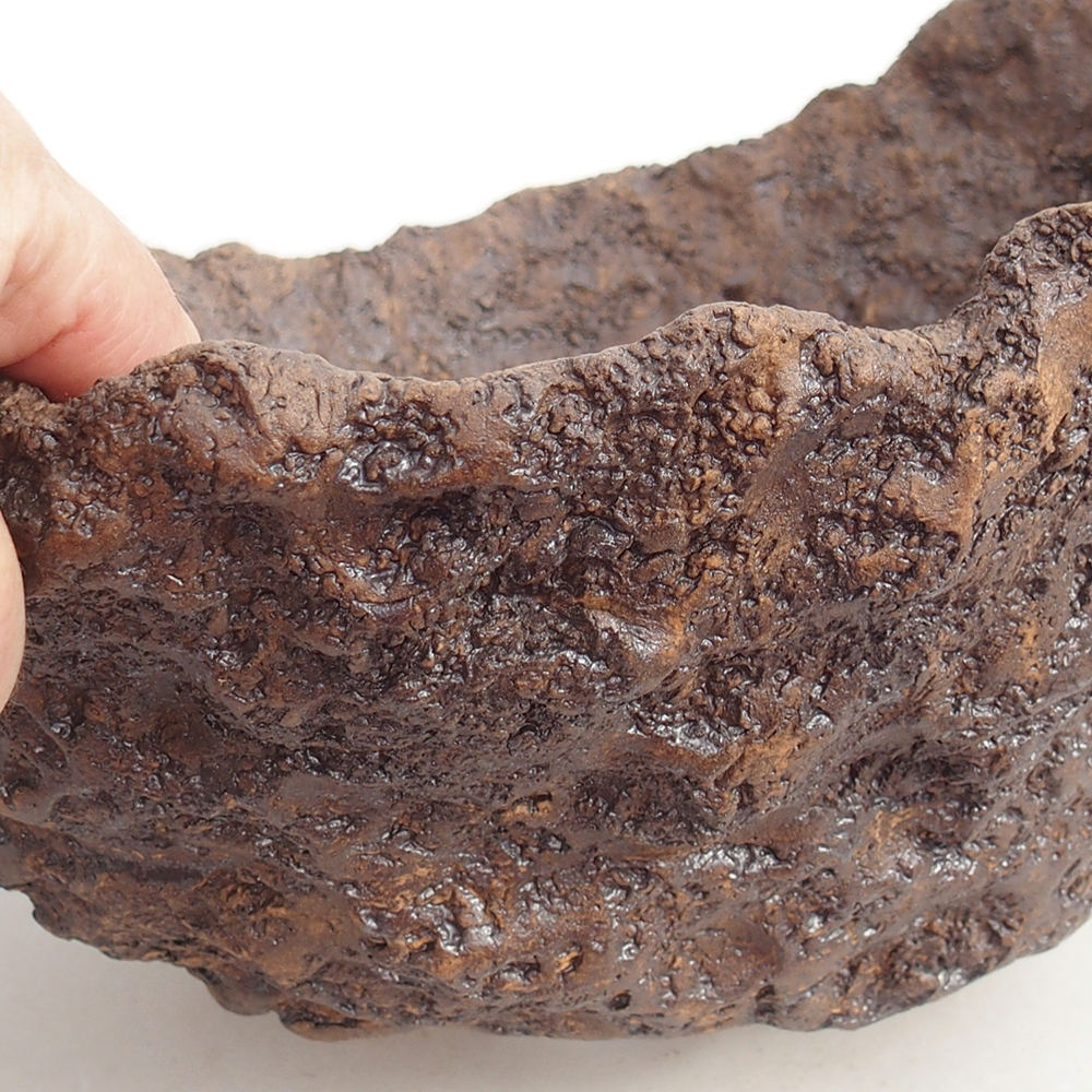 Keramikschale 24 x 22 x 22 cm , Farbe braun