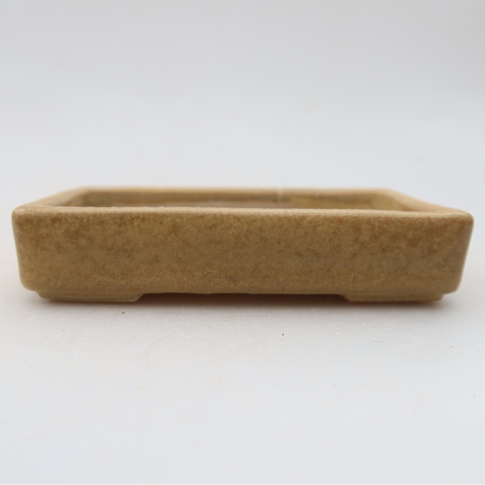 Bonsaischale aus Keramik 10 x 7 x 2 cm, Farbe beige