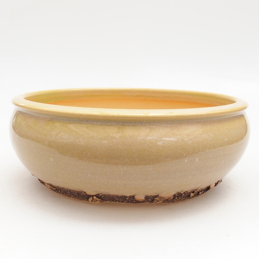 Bonsaischale aus Keramik 18,5 x 18,5 x 6,5 cm, grün