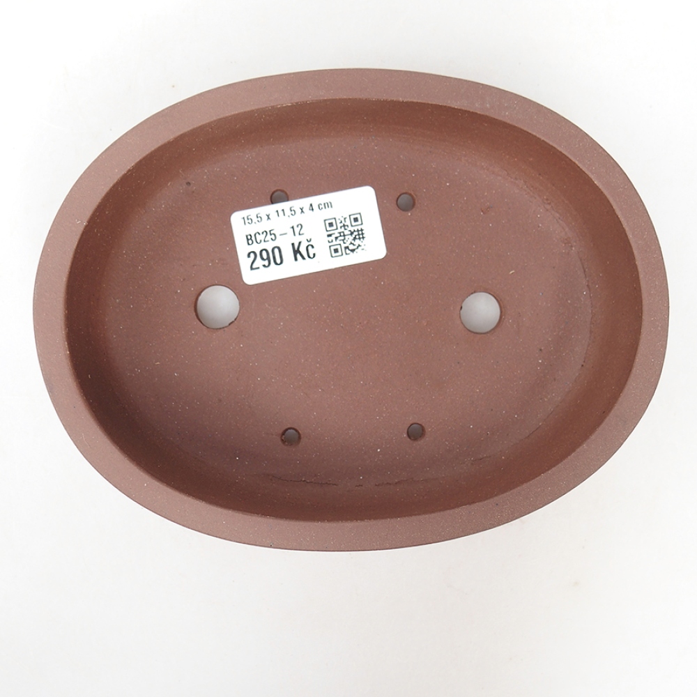 Bonsaischale aus Keramik 15,5 x 11,5 x 4 cm, braun