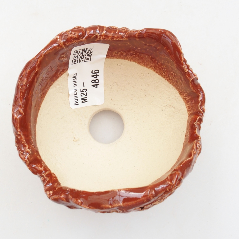 Keramikschale 8 x 7 x 6 cm , Farbe braun