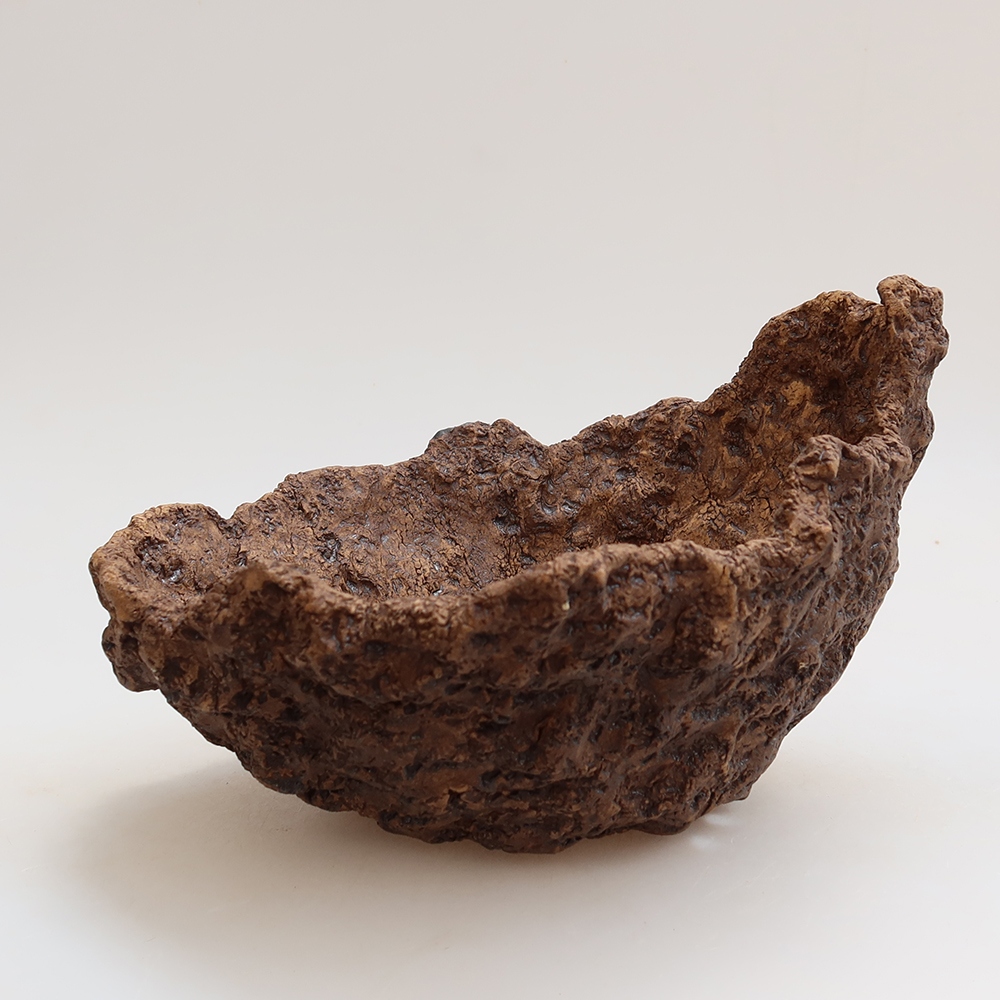 Keramikschale 19 x 17 x 13 cm, Farbe: braun