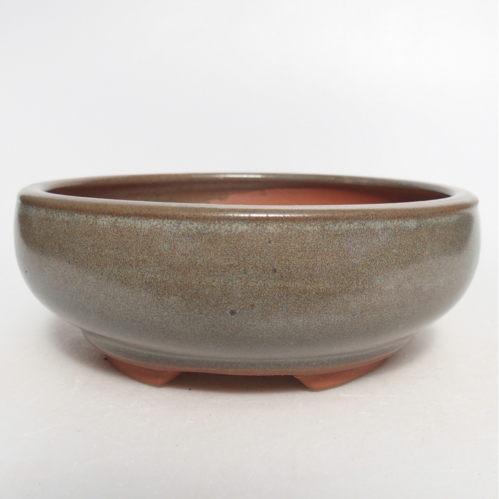 Bonsaischale aus Keramik 15 x 15 x 5,5 cm, grün