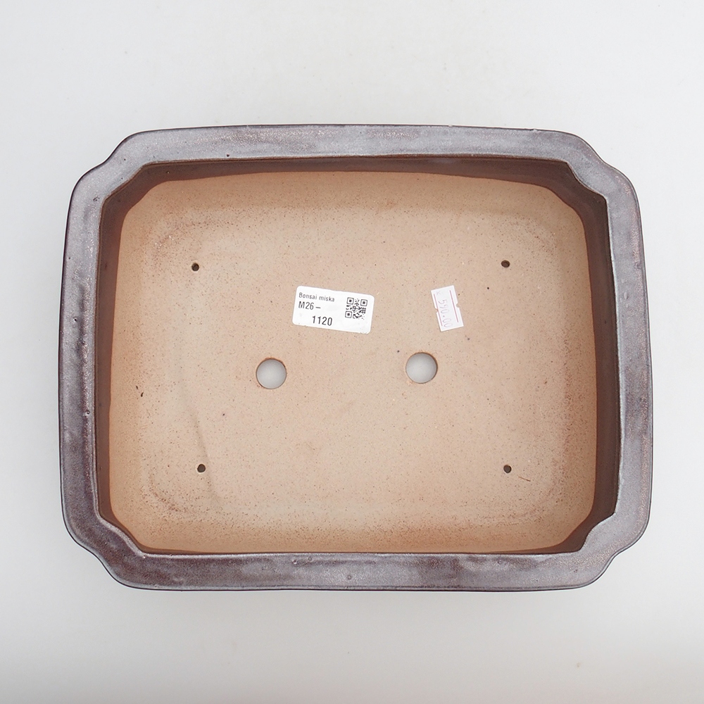 Bonsaischale aus Keramik 27 x 21 x 7 cm, braun