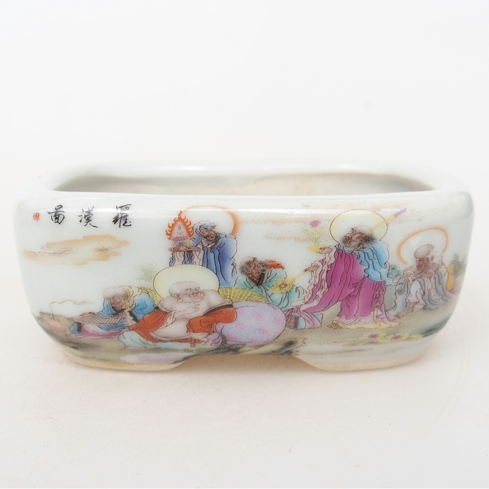 Mini-Bonsaischale 8 x 6 x 3 cm, weiß