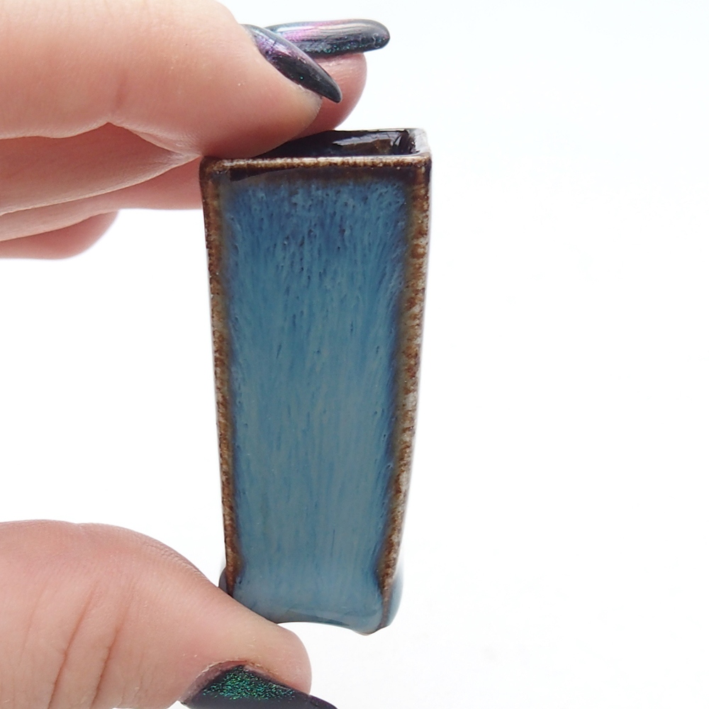 Mini-Bonsaischale 2 x 2 x 5 cm, blau