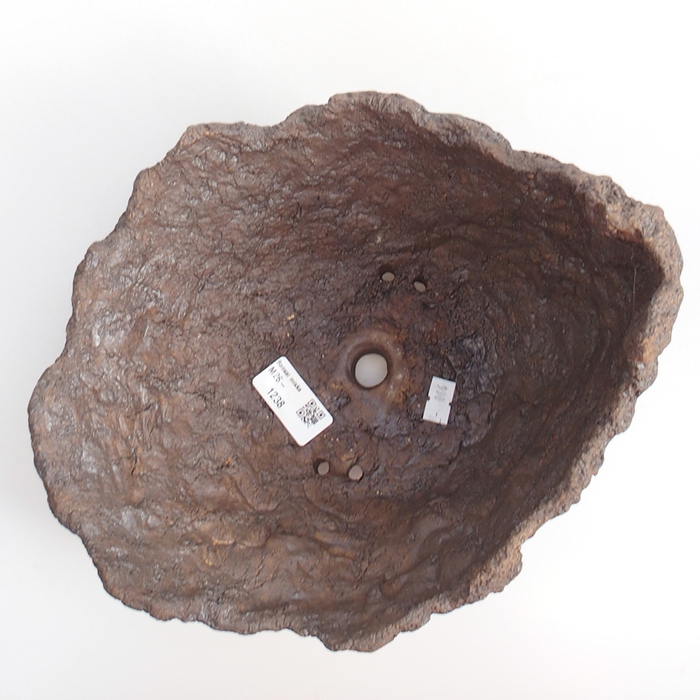 Keramische Schale 25 x 21 x 21 cm , Farbe braun