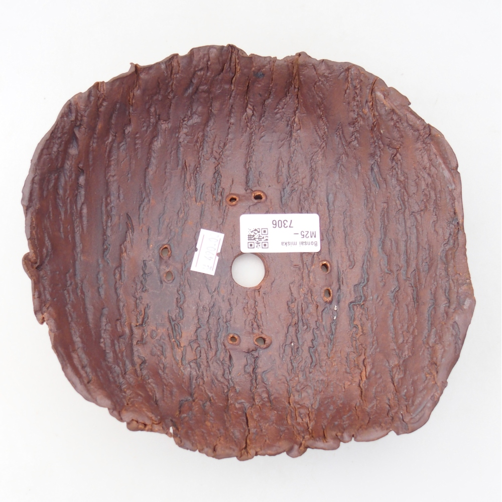 Keramikschale 20 x 19 x 6,5 cm , Farbe braun