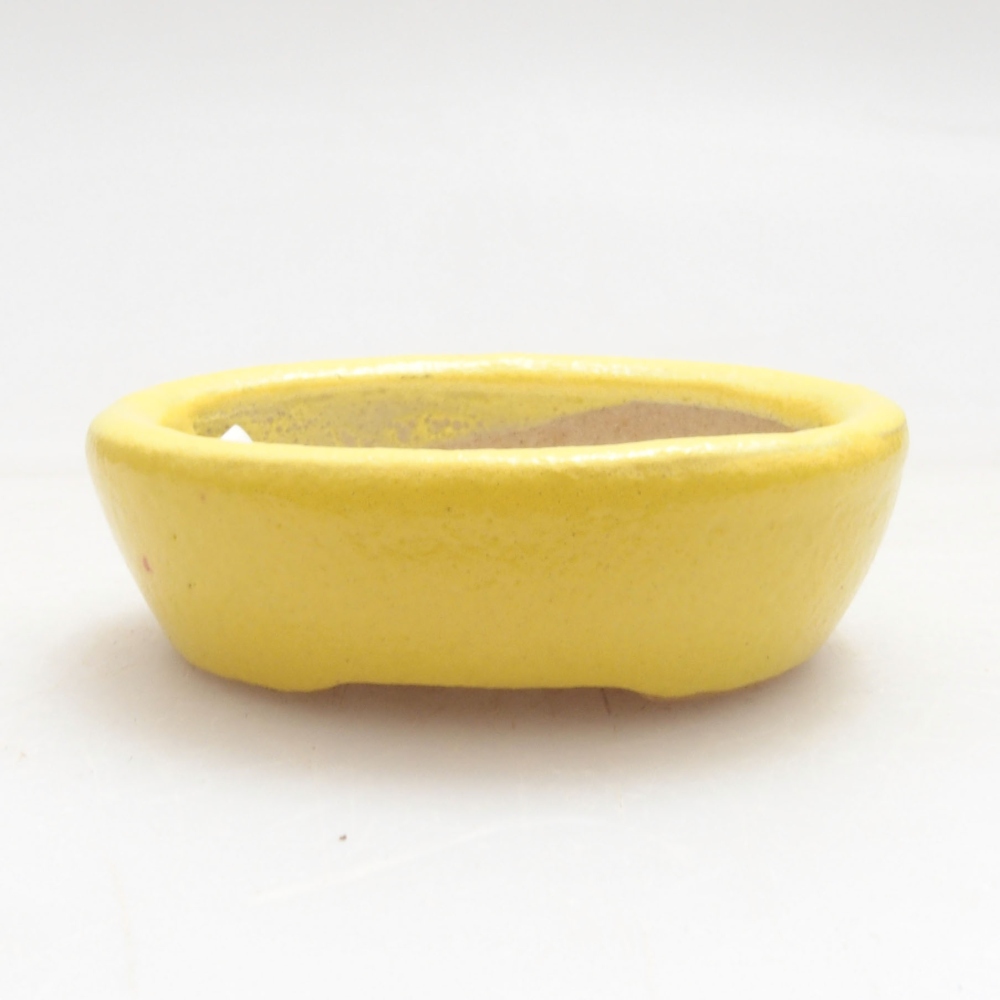 Bonsaischale aus Keramik 4 x 3 x 1,5 cm, gelb